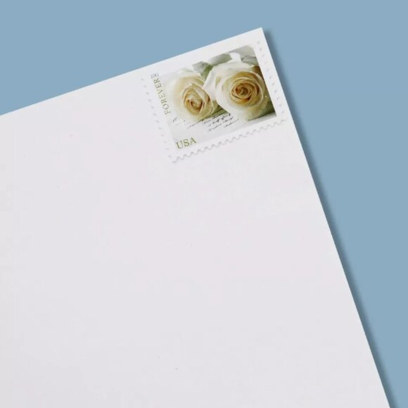 USPS Forever Stamps WEDDING WHITE ROSES 50 Sheet of 1000 stamps 2011 - Picture 2 of 5